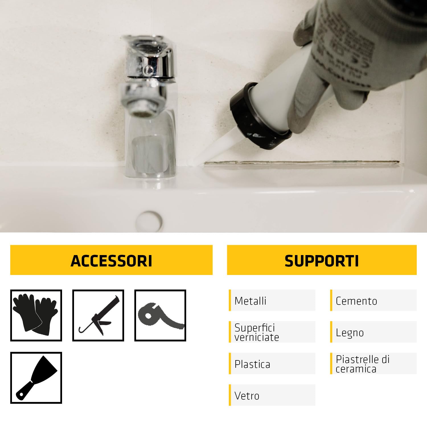 SIKA - Silicone sigillante per sanitari e piastelle - SikaSeal-175, Grigio - Ideale per bagni e cucine - Protezione antimuffa a lunga durata, non ingiallisce e garantisce igiene totale - 300ml
