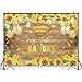 Avezano Sunflowers Graduation Backdrop Congrats Grad Class of 2026 Party Decorations Congratulate Prom Party Photography Background Gold Floral Graduation Backdrops Banner (7x5ft)
