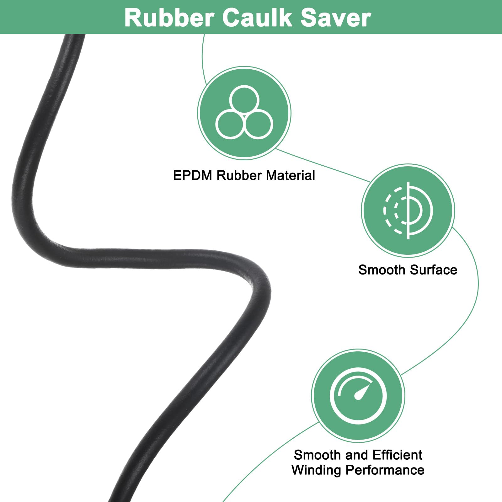 M METERXITY Foam Backer Rod, 16.4ft x 1/4" (l x D) Backer Rod Foam Caulk Saver, Rubber Caulk Saver - Image 3