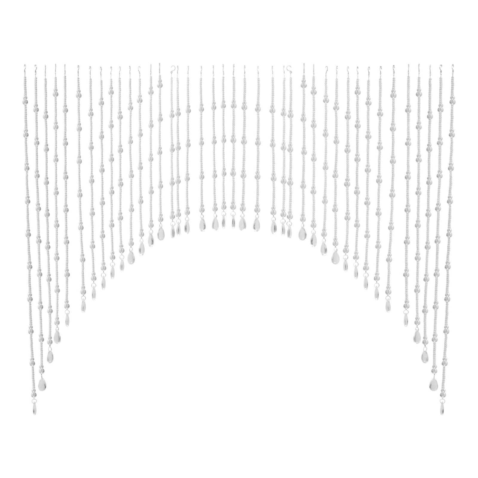 XUWEWI 40 Strings Beaded Curtain Arched Crystal Hanging Door Beads Curtains For Entrances Doorways Bathroom For Doorway