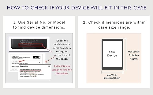 Miniatura 4 de KleverCase Funda universal estilo libro para Kindle Paperwhite y eReaders Kindle (incluye nuevos modelos Kindle Paperwhite con pantalla de 6.8