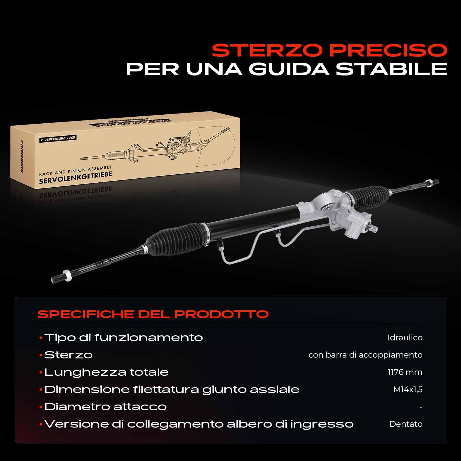 Frankberg Scatola dello sterzo Guida a sinistra Compatibile con Almera II N16 1.5L-2.2L 2000-2006 Almera II Hatchback N16 1.5L-2.2L 2000-2006 Replace# 49001BN012