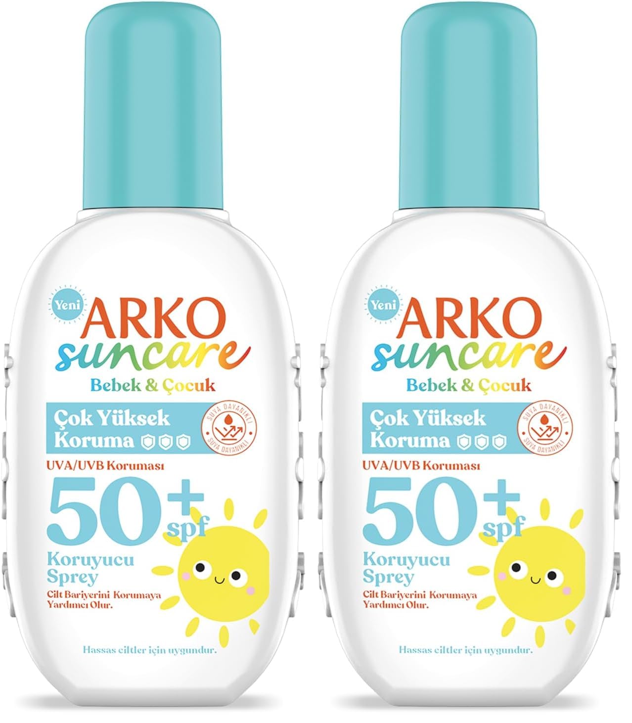 ARKO SUNCARE Sprey Süt Güneş Kremi, Spf 50+, 200 Mililitre (2 paketi)