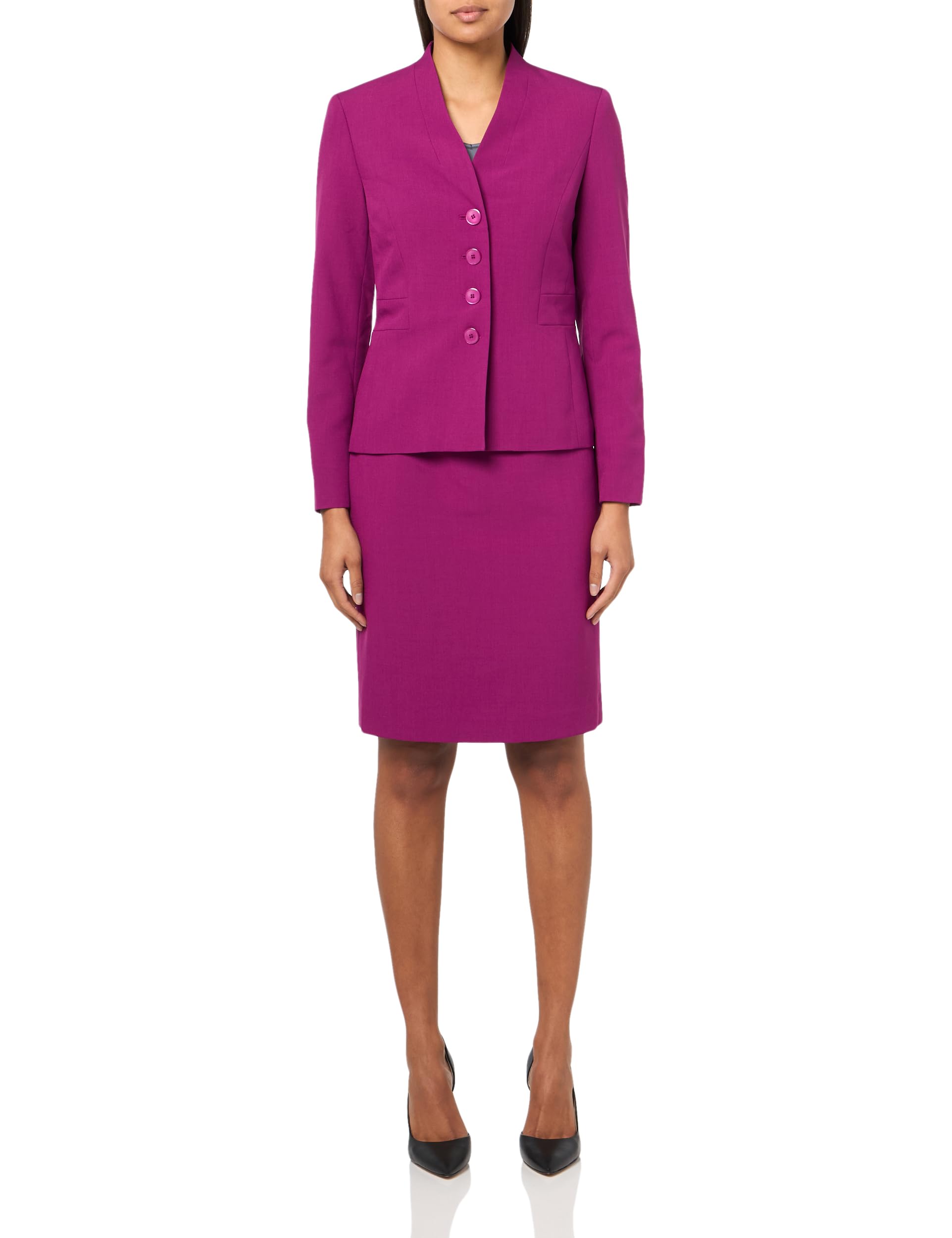 Le Suit Womens Jacket Skirt Suit