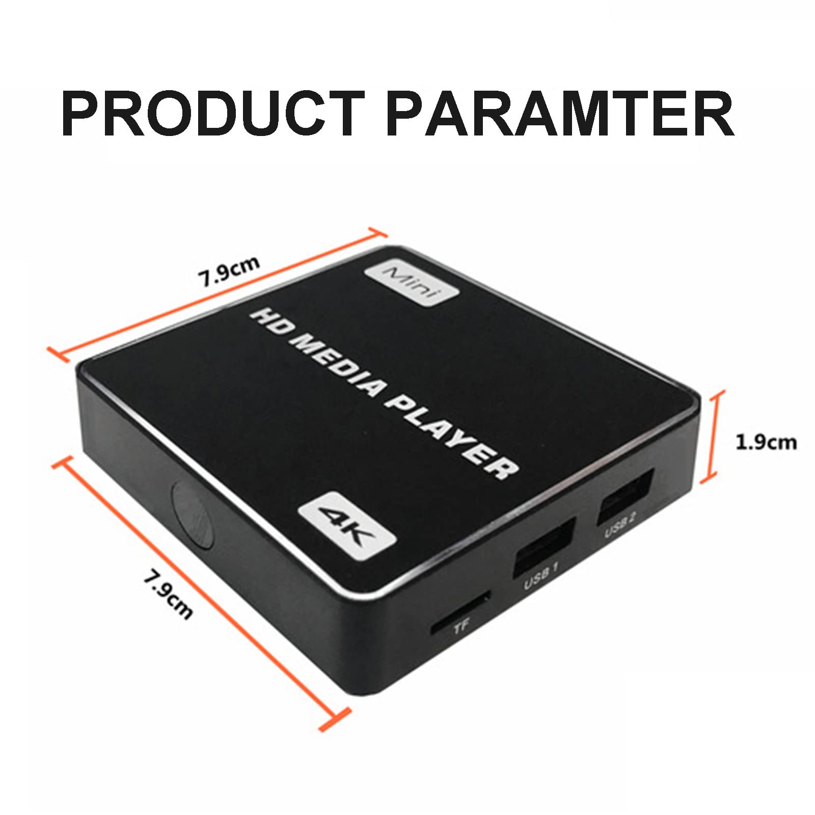 Media Player HDMI 4k, Lecteur Numérique Multimédia Boîtier Mini HD TV USB HDMI/AV PPT PDF avec télécommande