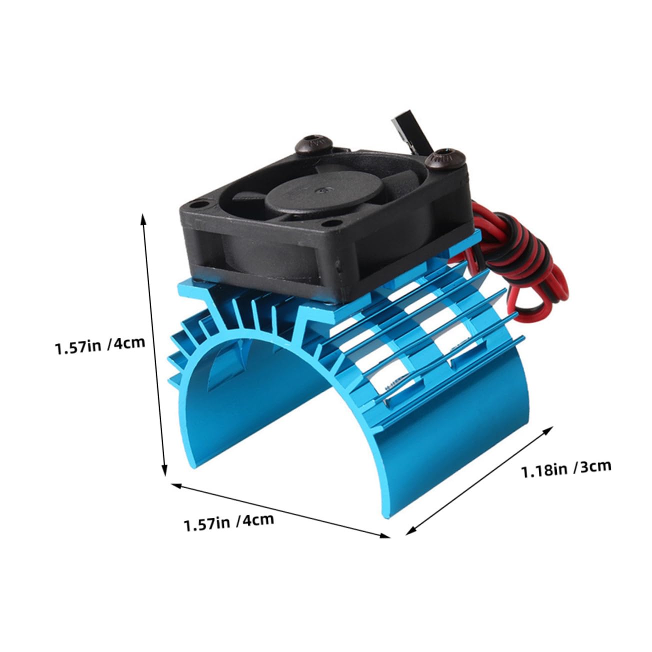 POPETPOP 380 Motor Heat Sink Full Aluminum Heatsink System with Cooling Fan for Car Motors