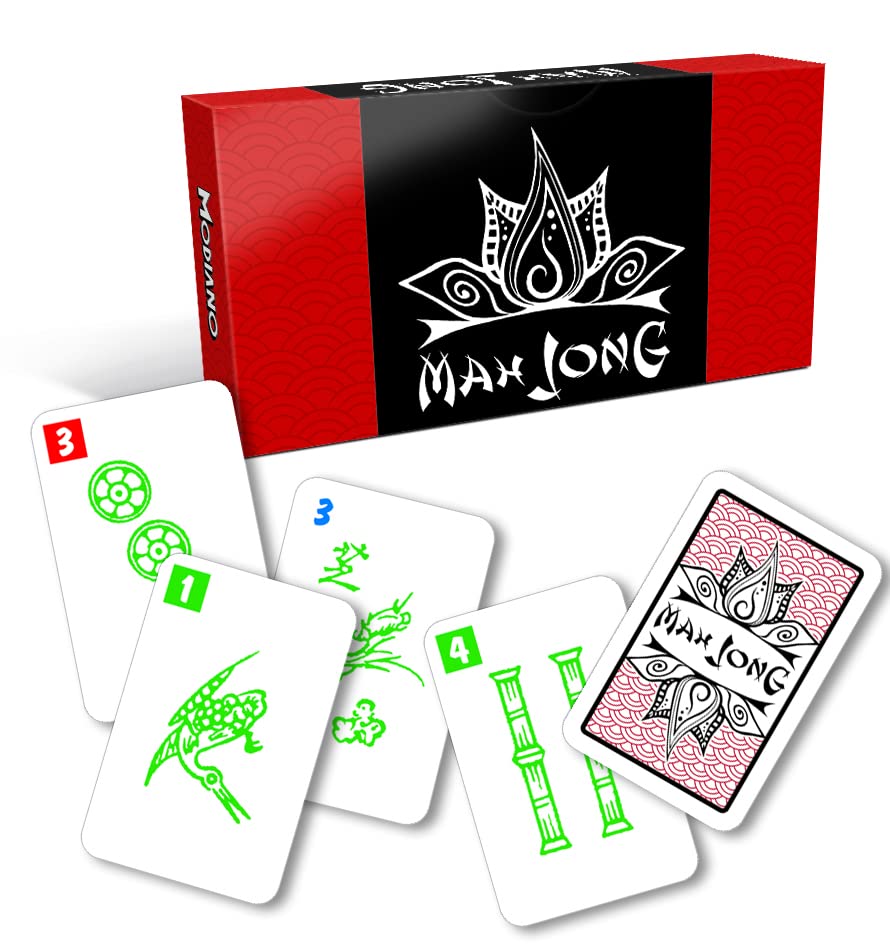 Mah Jong, Red, Black, Green, Small