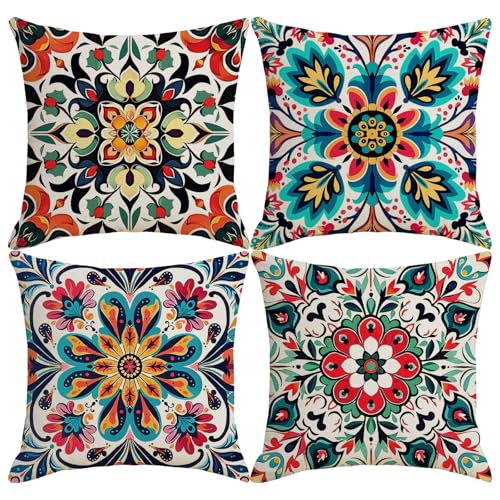 HOSTECCO Mexican Throw Pillow Covers