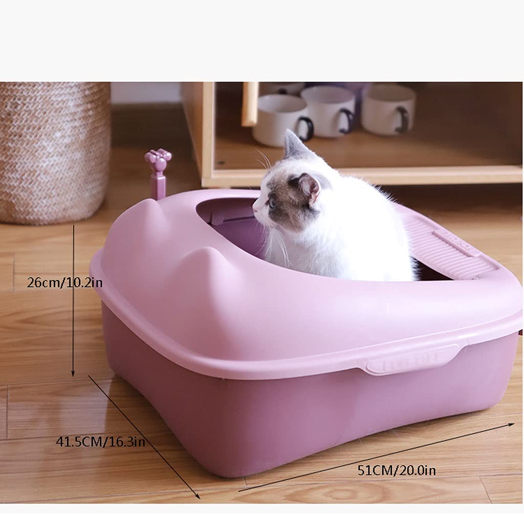 Lettiera per Gatti Cat Lettiera Creative Cat Box Semi-Chiuso Proof A Prova di Spruzzi Tock Deodorante Deodorante Brush-Proof Supplies Supplies Facile da Pulire Toilette per Gatti (Color : A)