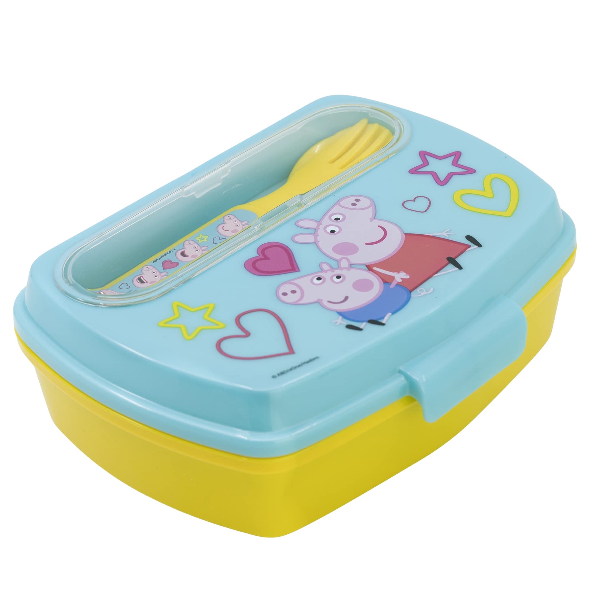 Boîte à Lunch Peppa Pig avec Couverts - Rose