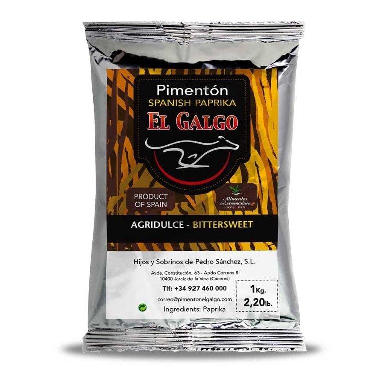 Pimentón ahumado suave El Galgo Bolsa de 1kg Agridulce