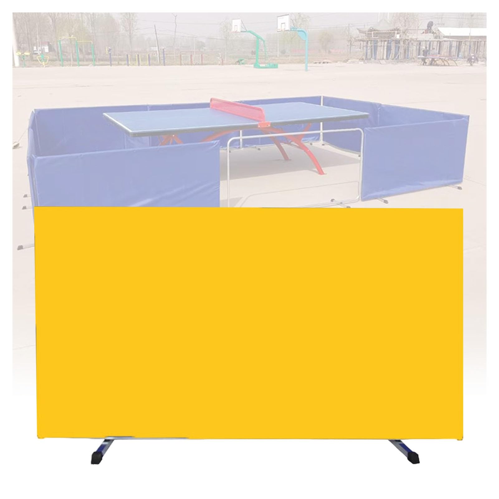 Ochraniacz na rakiety do ping-ponga, mobilny uchwyt na ogon z obrotowym wspornikiem, odpowiedni na siłownię i stadion (żółty, 140x75 cm - 2 sztuki)