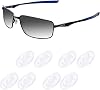 Acefrog 4 Pairs Upgraded Nose Pads for Oakley Whisker, WireTap OO4071, Half Wire 2.0, Crosshair 2.0, Square Wire 3.0; for Maui Jim Eyeglass Sunglass, Push-in Nose Piece Replacement, Anti-Slip, Clear