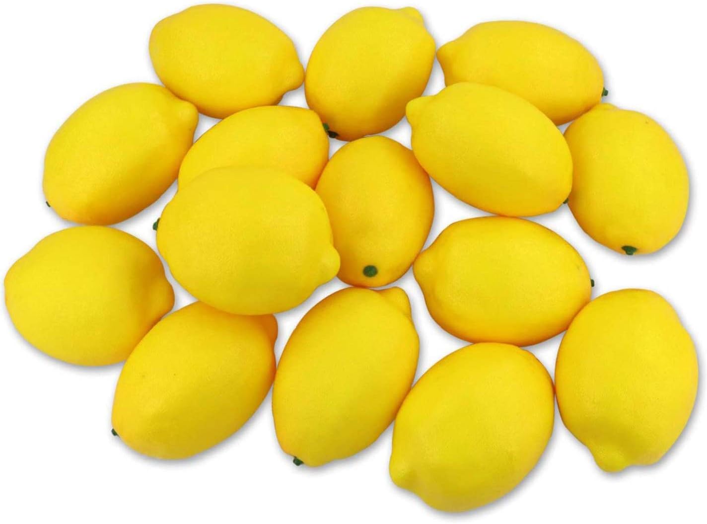 CEWOR 15pcs Fake Fruit Lifelike Lemons Simulation Yellow Lemon Artificial Fruit Decorations for Still Life Paintings Home House Kitchen Party Decoration