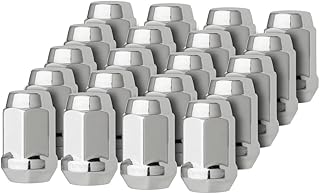 DPAccessories 20 Chrome 12x1.5 Closed End Bulge Acorn Lug Nuts - Cone Seat - 19mm Hex LCB3B6HC-CH04020