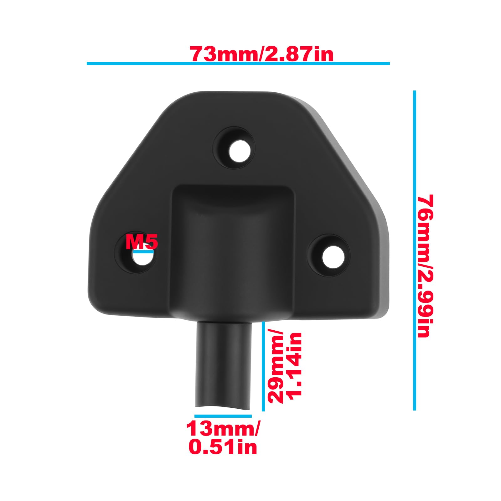 1x Wspornik uchwytu bagażnika samochodowego prawy 9Y3867778A1E0 Kompatybilny z Porsche Cayenne 18-24 Czarny Plastik