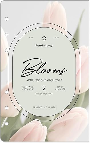 FranklinCovey - Planificador de dos páginas por día con anillo (compacto, abril de 2026 - marzo de 2027)