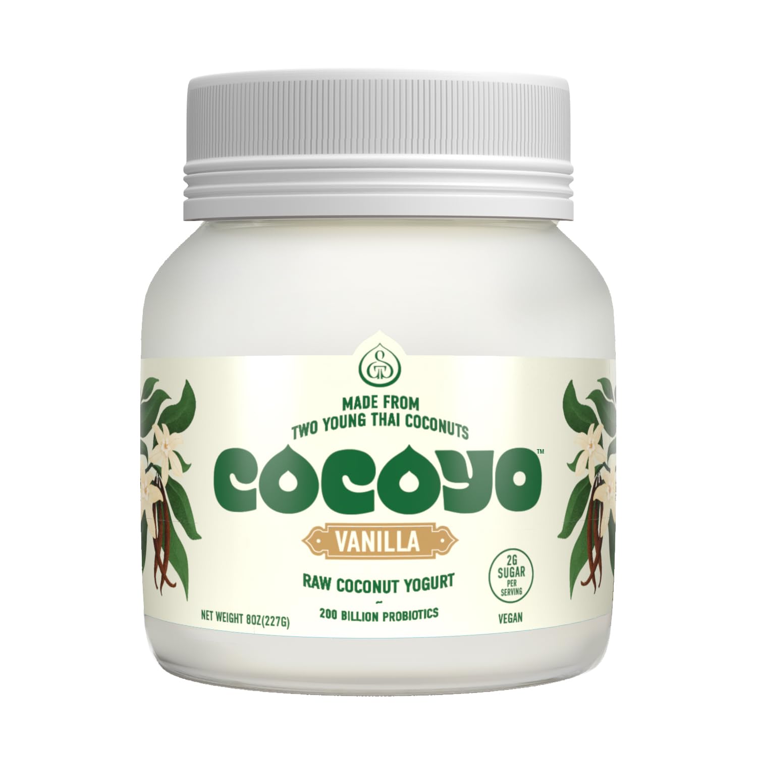 COCOYO Living Coconut Yogurt - 8 oz - Vanilla Probiotic Yogurt for