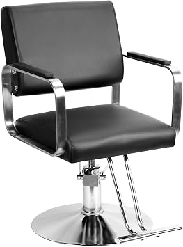 Barber Chair, Hydraulic Hair Salon Chair for Hair Stylist, Height Adjustable, 330lbs Max Load Salon Chair for Makeup/Styling/Beauty/Hair Black