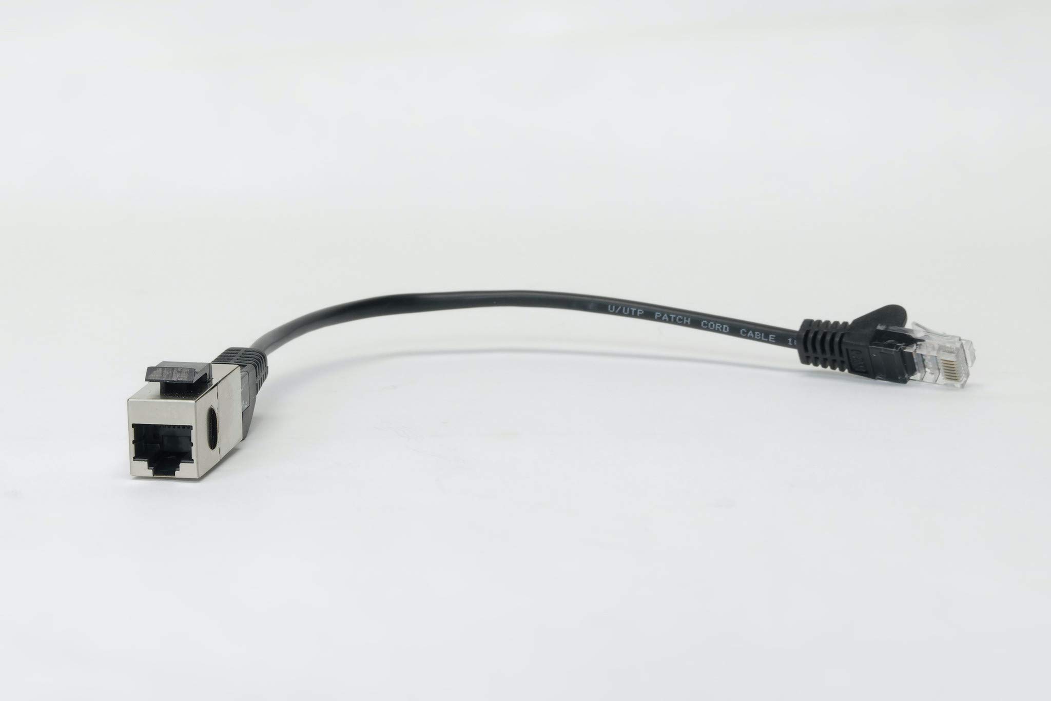 LAN Cat.6 connector/insert with detachable cable