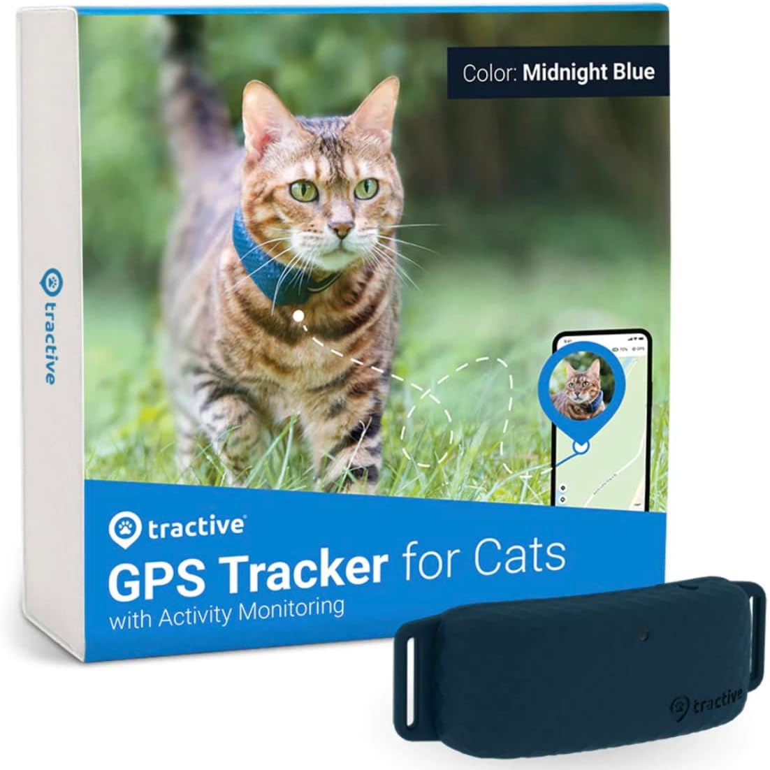 Tractive GPS Pet Tracker for Cats Waterproof, GPS Location & Smart