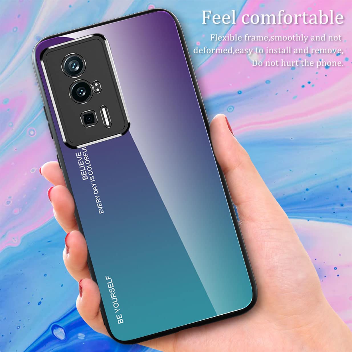 UPLAI Cover Per Xiaomi POCO F5 Pro 5G, Ultra Sottile Antiurto Premio PC