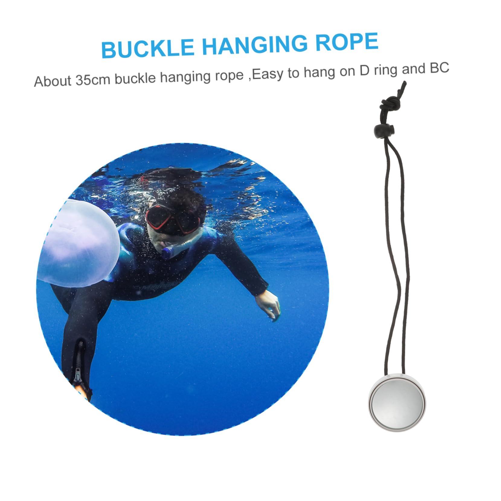 BRIGHTFUFU Quality Diving Equipment 1pc Scuba Diving Rearview Mirror 360° Rotating Accessory