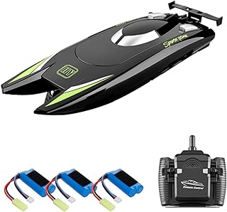 Qudai 805 Barcos RC para Crianças Adulto 25KM / H Barco de Corrida de Alta Velocidade 2 Canais Barcos de Controle Remoto para Piscinas Barco de Corrida