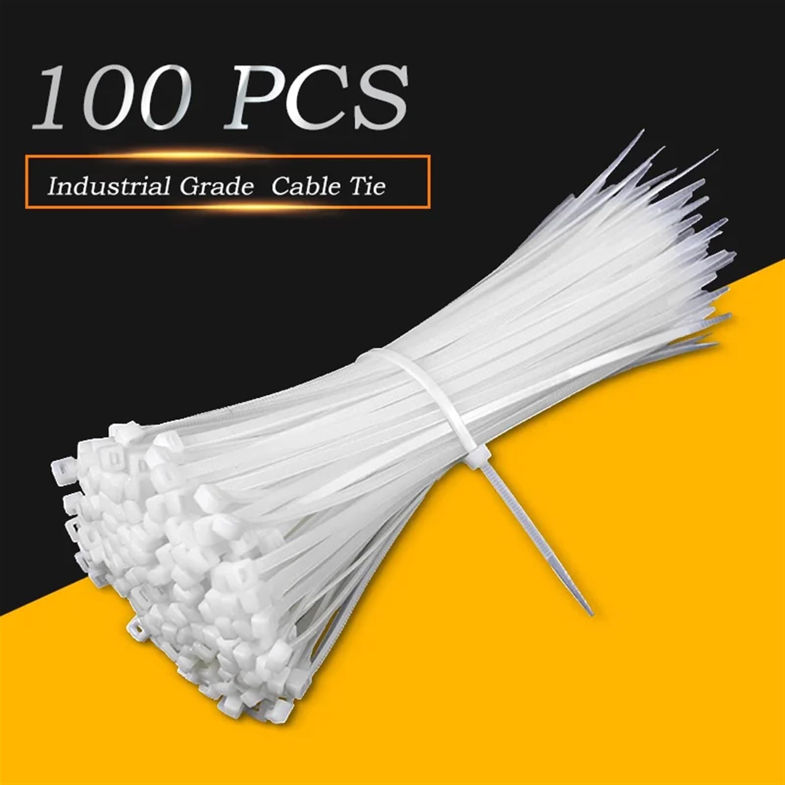 Fascette autobloccanti in nylon Fascetta for cavi da 100 pezzi/borsa in nylon di plastica autobloccante Organizzatore bianco for fissare le fascette for(3.5x400mm(white))