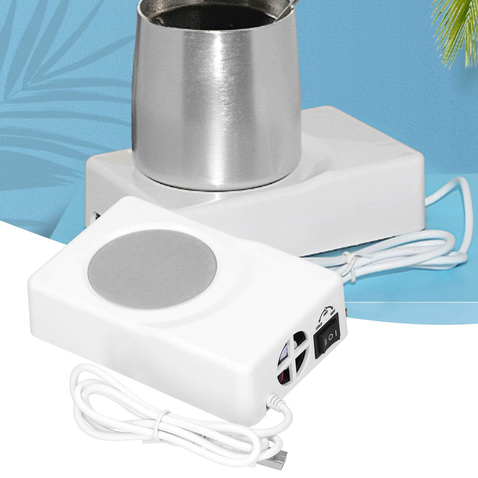 Refroidisseur de Tasse, Refroidisseur de Boisson électrique, Tasse de café, thé, canettes de Boisson, Refroidisseur à Double Usage USB, Dessous de Verre électrique, Tapis de