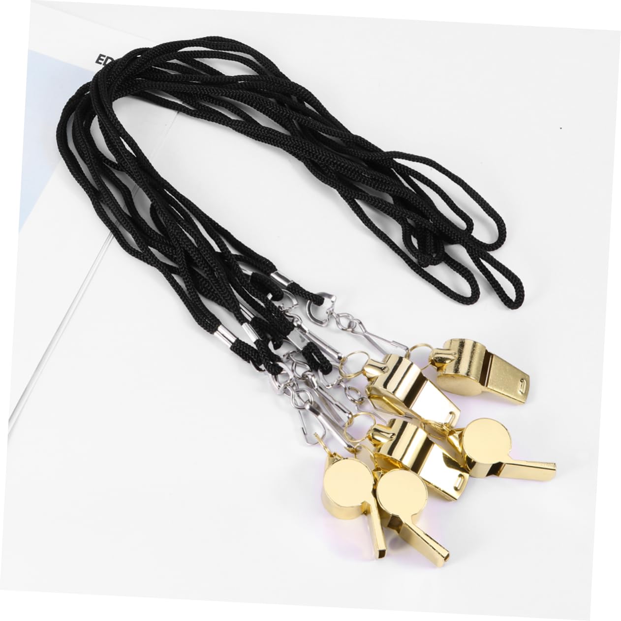 Yardwe Survival Whistles Bulk Pack 6 Pcs Metal Whistles Loud Sound for Emergency Hiking Camping