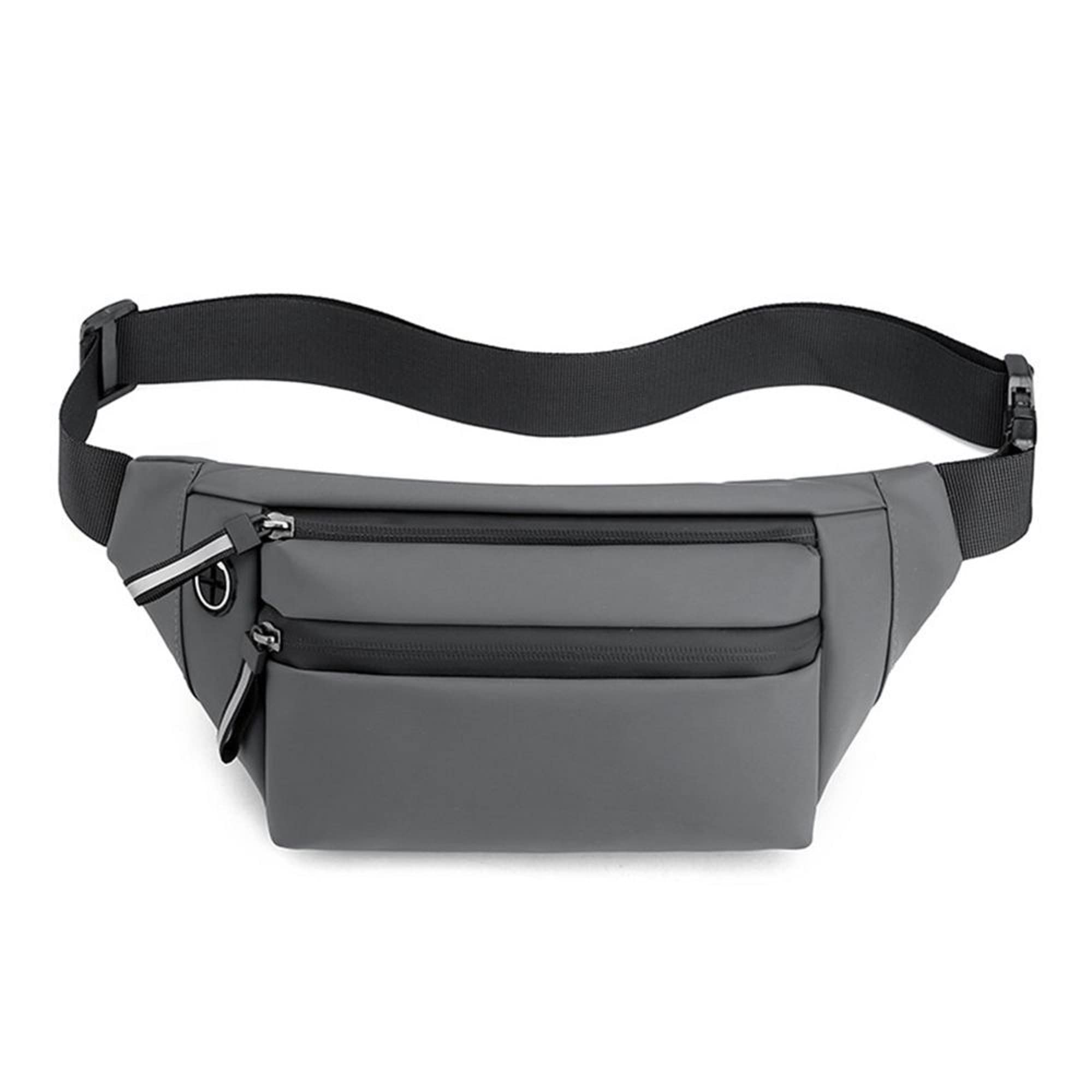 AUGEN Fanny Pack for Men Women, Crossbody Waist Bag Pack, Belt Bag for Travel Walking Running Hiking Cycling, Easy Carry Any Phone, Wallet - Splash Proof (Grey) (B0BB2V12YD) Amazon Price History, Amazon Price Tracker