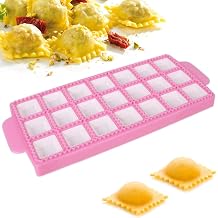 Ravioli Mold, Healthy Cake Mold - 10 Round or 21 Square Ravioli Maker Molds, Pelimeni Molds, Pierogi Press, Pot Sticker Meat Pie Dumpling Maker, Smood for Dumplings