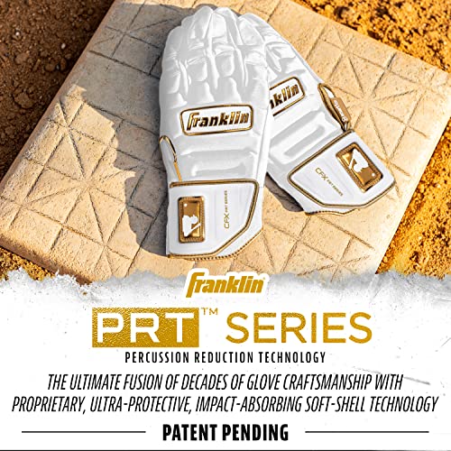 Franklin Sports CFX Pro PRT Batting Gloves - Small - White + Gold - image 5