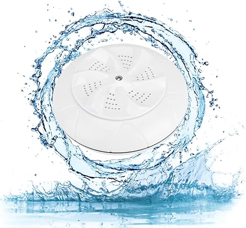 Mini Ultrasonido Turbo Lavadora Lavadora Automática Portátil Lavadora, Lavadora Turbo Ultrasonido Hogar Pequeña Lavadora para Viajes Hogar (blanco)