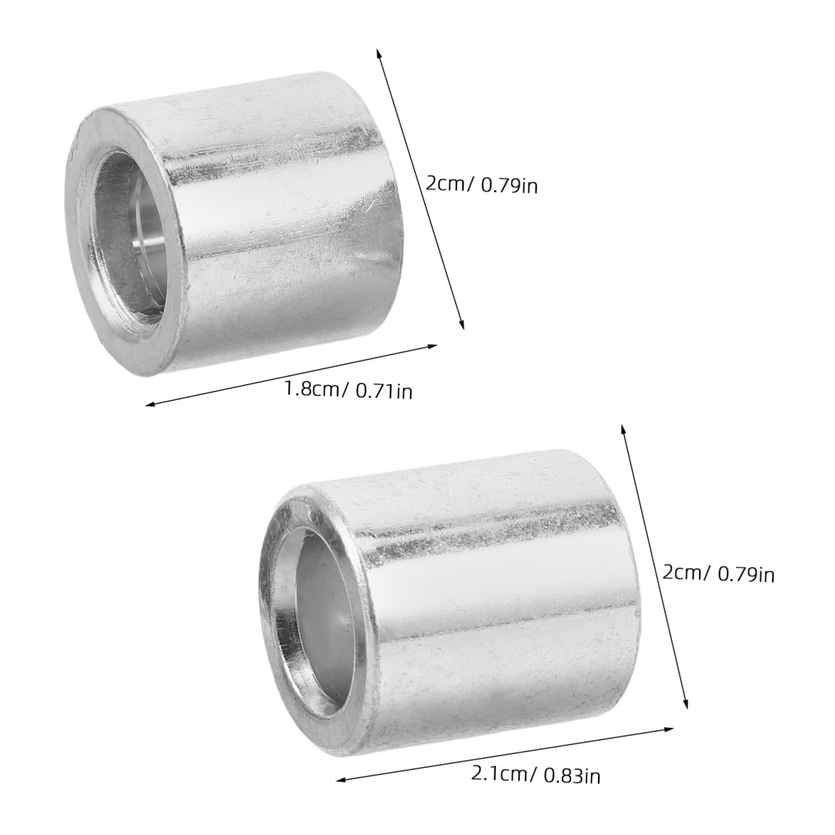 Ciieeo Skateboard Mini Bike Axle Bearings 2 Pack Metal Bushings for Front Rear Wheels Easy Install