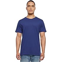 Build Your Brand T-Shirt Round Neck, Light Navy, XS, Uomo