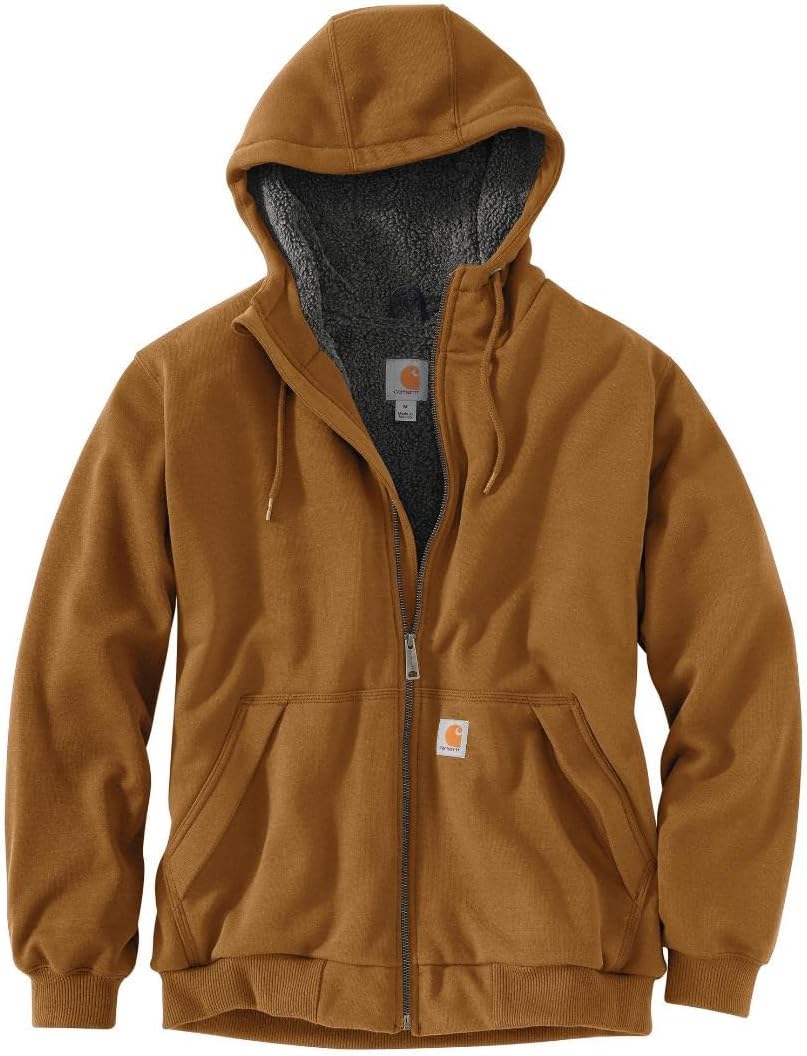 Carhartt Men's Rain Defender Relaxed Fit Midweight Sherpa-Lined Full-Zip Sweatshirt