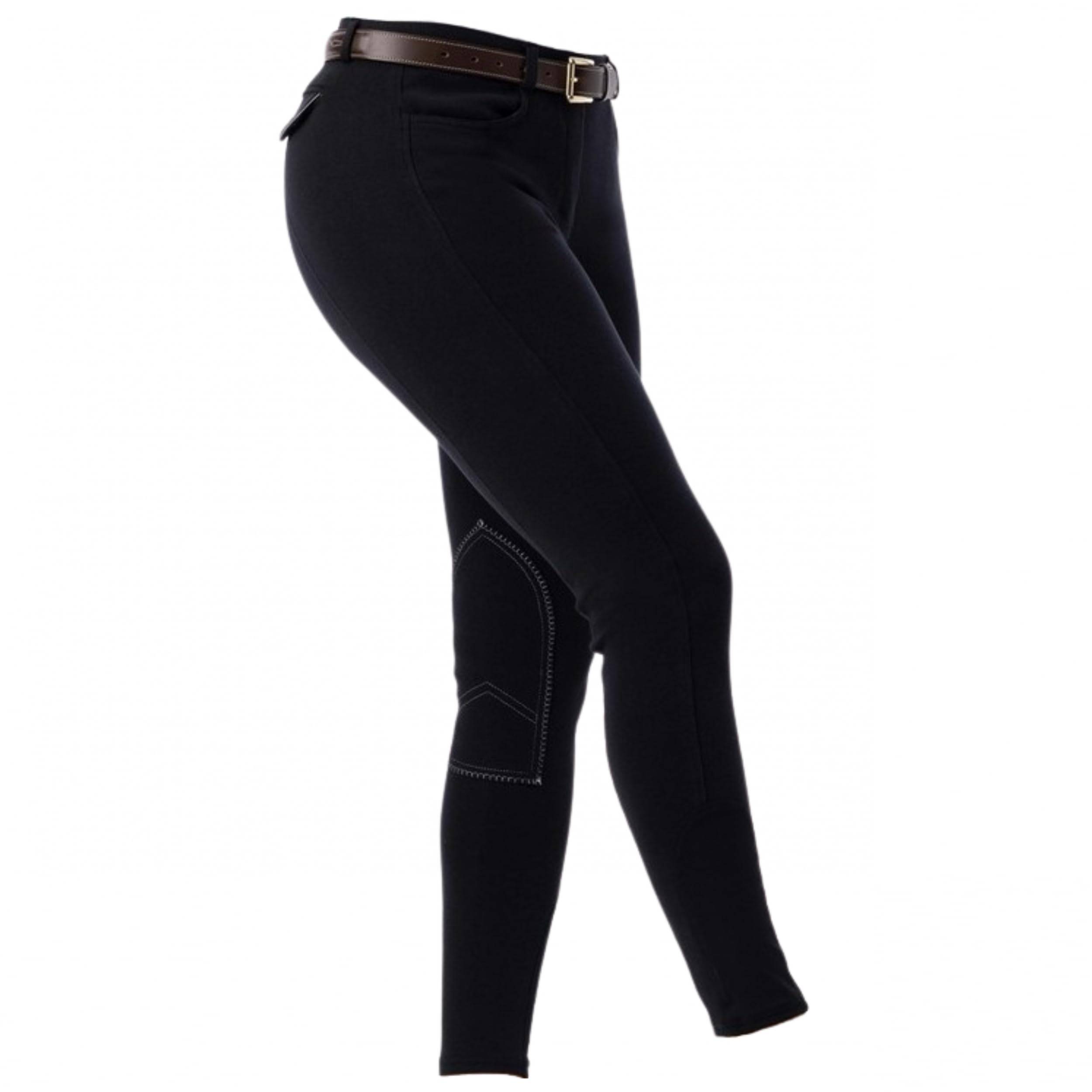 RIDING WORLD - Pantalon d'équitation pour femmes et enfants Alexandrie | Pantalon de cavalier avec renforts en tissu aux genoux | avec poches avant | Legging d'équitation en six couleurs | Vêtement