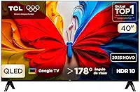 Smart TV TCL 40 Polegadas Full HD QLED S5K WiFi Bluetooth Google TV 2 HDMI HDR10 Dolby Audio 40S5K