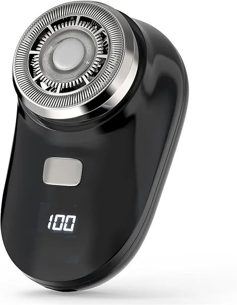 Mini Electric Shaver, Portable Travel Razor for Men, Cordless USB-C Fast Rechargeable Electric Shavers, LED Battery Display Face Shavers for Wet/Dry Shaving
