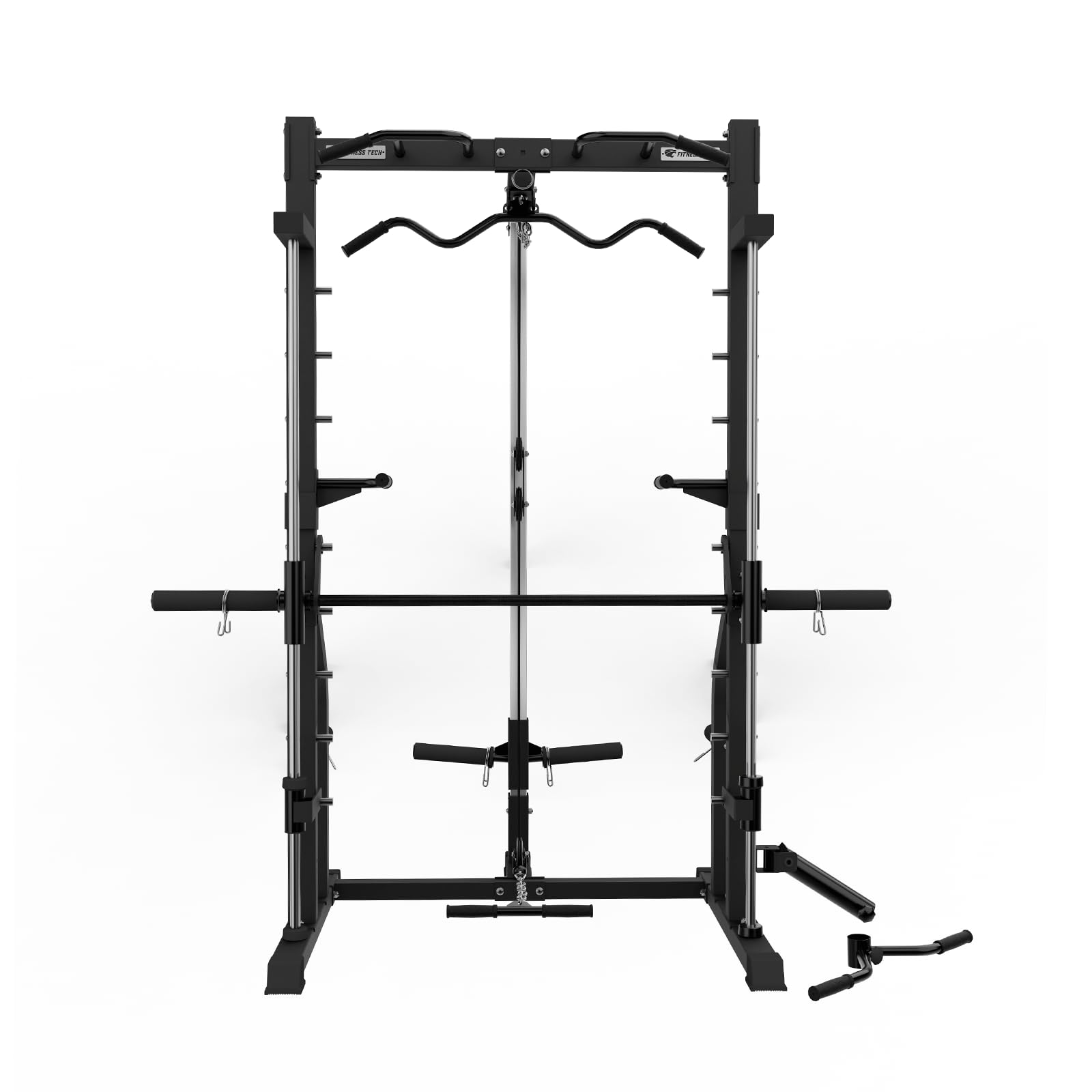 Máquina Multifunción Smith Machine S13, Jaula de Poleas, Barra Guiada y Dominadas para Gimnasio en Casa, Ejercicios de Musculación Completa, Soporta hasta 200 Kg