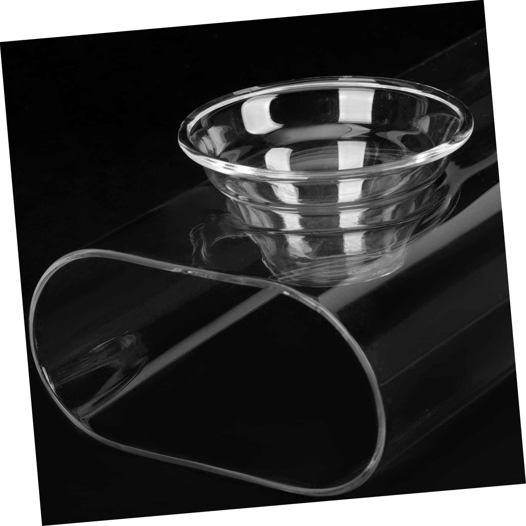 Veemoon Saladier Verre avec Récipient à Glace Carbonique pour Bar Et Desserts Individuels Bol Transparent Décoratif pour Fruits Et Salades