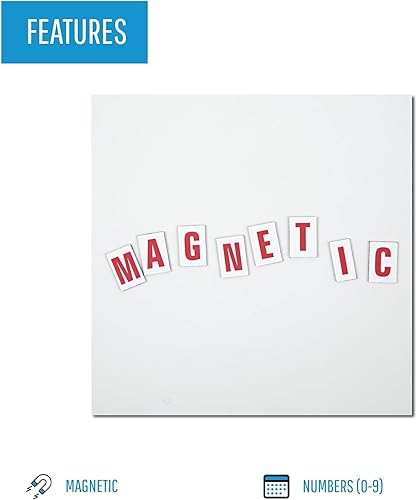 Miniatura 3 de MasterVision Letras magnéticas, 12" x 34", rojo sobre blanco, 120 piezas