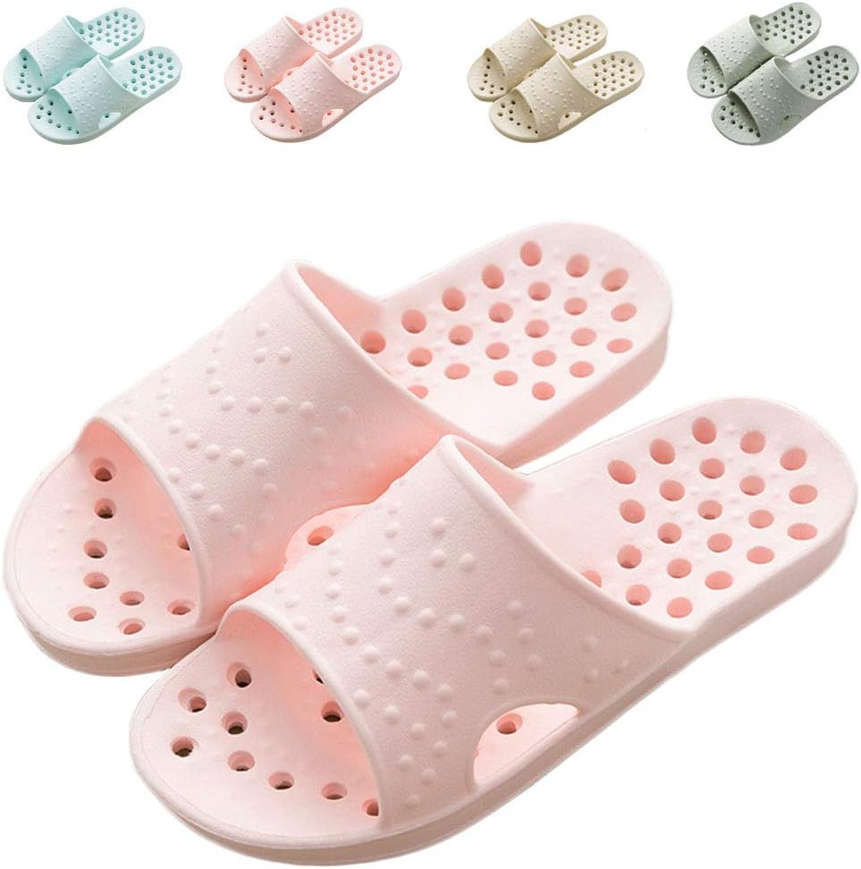 Women/Men's Slip On Slippers Thick Sole Non-Slip Shower Sandals House Pool Shoes Bathroom Slide