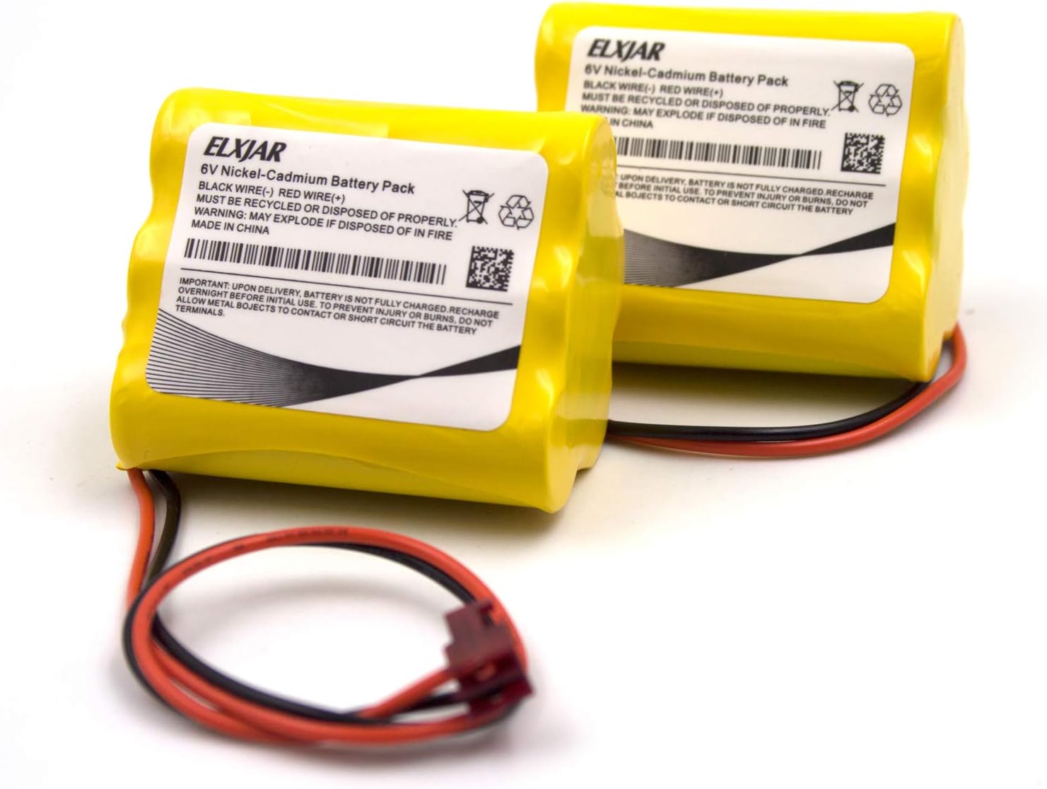 (2-Pack) 6V 600mAh Ni-CD Battery Pack Replacement for Sure-Lites 026-149 SL026-149 ANIC1204 41B020AF17201 CUSTOM-55 Exit Emergency Lights