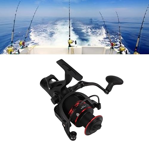Miniatura 7 de Carrete giratorio, doble perilla de arrastre delantera trasera carrete de pesca 9+1BB 4.71 taza de alambre de metal para pesca de depósito, carpas