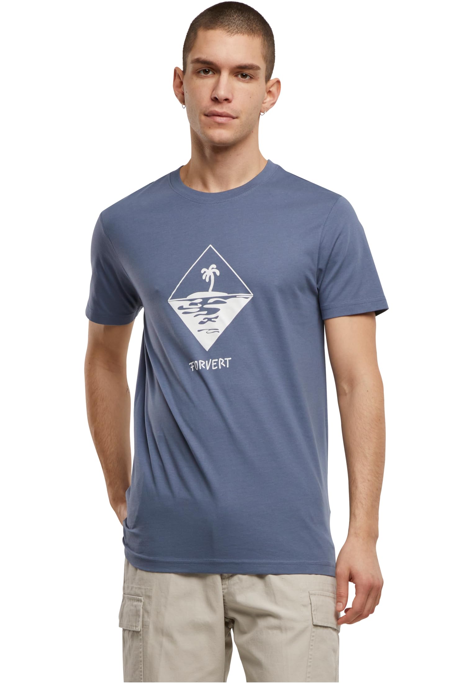 Forvert Men's Blue (Vintage Blue) T Roundneck Shirt Morro Bay, M