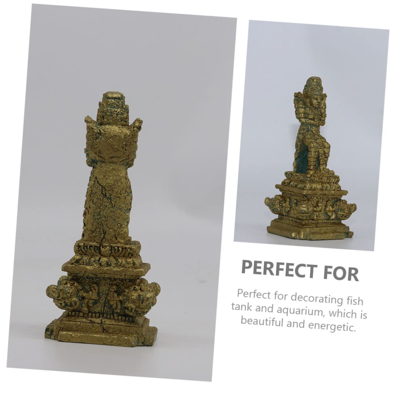 ULTECHNOVO 3 Pezzi Ancient Buddha Statue Ornaments ornamenti per acquari di grandi dimensioni decorazioni per acquari di grandi dimensioni decorazione dell'acquario resina