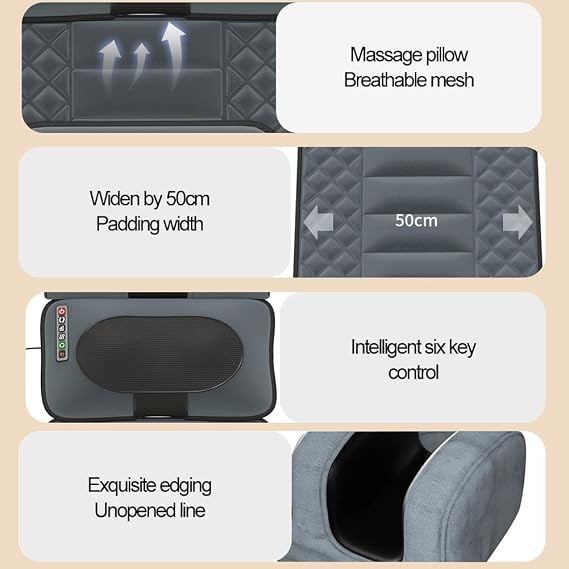 Full Body Massage Mat Electric Massage Chair pad with 30 Shiatsu Kneading Massage Heads Multifunction Foldable Heating Cushion 9 Massage Modes for Neck and Back Muscle Relaxation